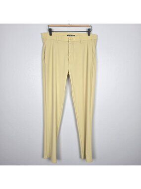 Sun Day Red Pants Golf Stretch Performance Tiger Woods Yellow Size 32x31